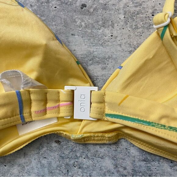Onia Yellow Triangle Bralette Top S NEW - Picture 4 of 4
